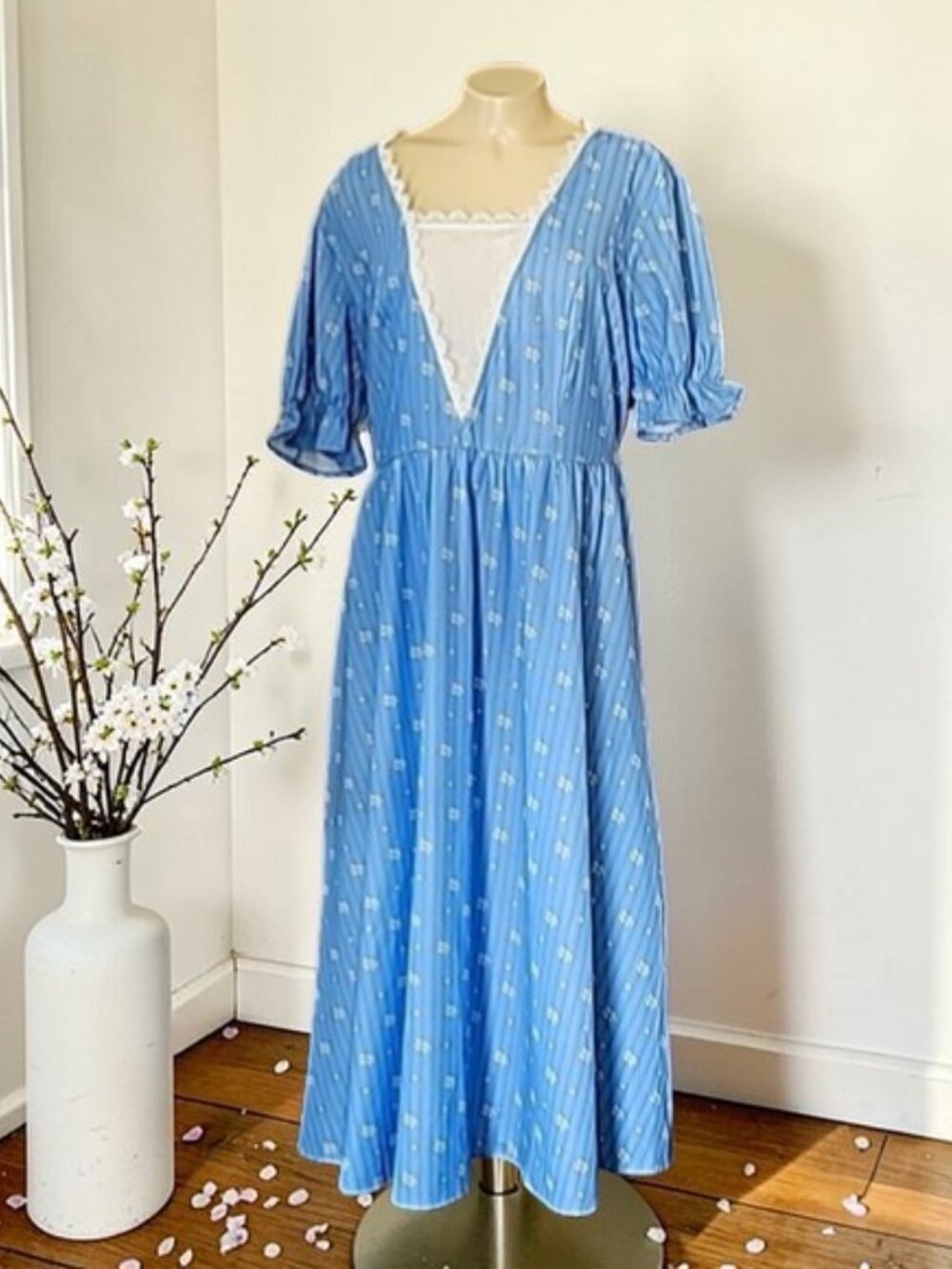 Scarlett Darkness Prairie Frontier Dress cottage core cosplay pioneer floral L